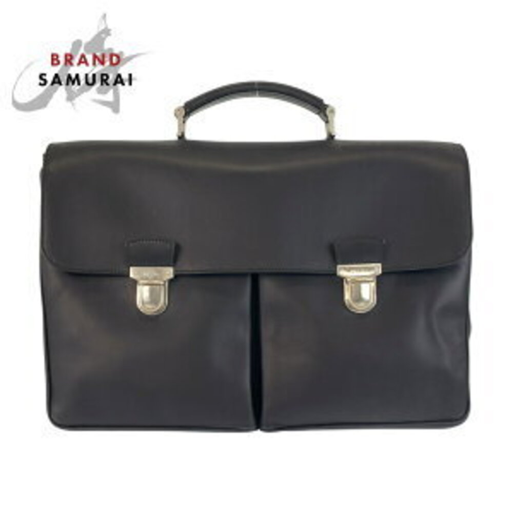 PRADA black leather business briefcase